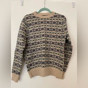 J Crew Men’s Wool Fair Isle Sweater Size Small